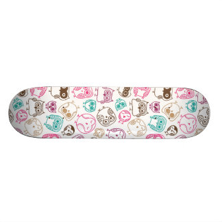 Cute retro owl patroon design skateboard
