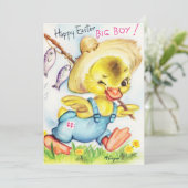 Cute retro  Paaseend voeg bericht toe Feestdagenkaart (Staand voorkant)