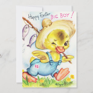 Cute retro Paaseend voeg bericht toe Feestdagenkaart