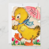 Cute retro  Paaseend voeg bericht toe Feestdagenkaart (Voorkant)