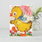 Cute retro  Paaseend voeg bericht toe Feestdagenkaart (Staand voorkant)