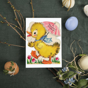 Cute retro  Paaseend voeg bericht toe Feestdagenkaart