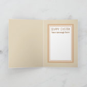 Cute retro  Paasmeisje bericht toevoegen Feestdagen Kaart (Binnen)