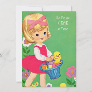 Cute retro Paasnicht toevoegen bericht Feestdagenkaart