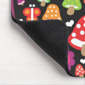 Cute retro paddenstoelblauw muismat (Hoek)