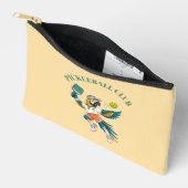 Cute Retro Papegaai Kids Aangepaste Pickleball Clu Etui (Open)
