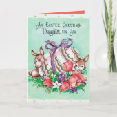 Cute retro  Pasen toevoegen bericht Feestdagen Kaart (Voorkant)