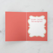 Cute retro  Pasen toevoegen bericht Feestdagen Kaart (Binnen)