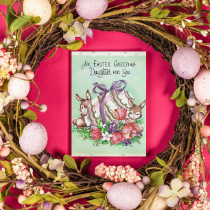 Cute retro Pasen toevoegen bericht Feestdagen Kaart