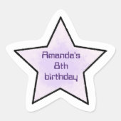 Cute Retro Pastel Ster Verjaardag Kinderen  Sticker (Voorkant)