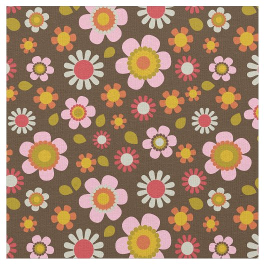 Cute Retro Pattern Stof (Close Up)