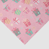 Cute Retro Pink Cadeaus Kerstmis Tissuepapier (Detail)