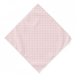 Cute Retro Pink Gingham Plaid pattern Bandana