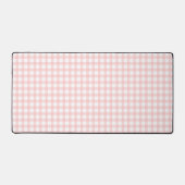 Cute Retro Pink Gingham Plaid pattern Bureaumat (Voorkant)