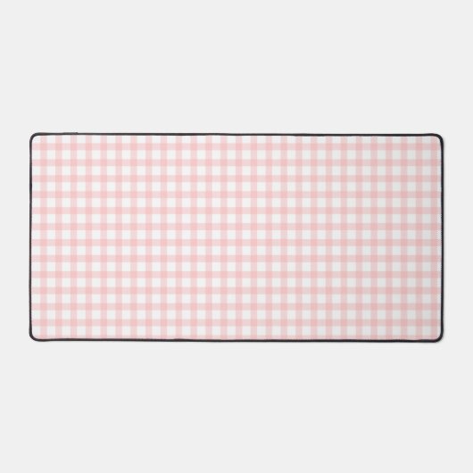 Cute Retro Pink Gingham Plaid pattern Bureaumat (Voorkant)
