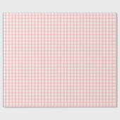 Cute Retro Pink Gingham Plaid pattern Cadeaupapier (Vlak)