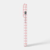 Cute Retro Pink Gingham Plaid pattern iPhone Hoesje (Linkerkant)