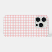 Cute Retro Pink Gingham Plaid pattern iPhone Hoesje (Achterkant horizontaal)