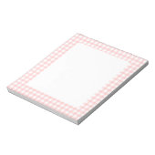 Cute Retro Pink Gingham Plaid pattern Notitieblok (Linkerzijde)