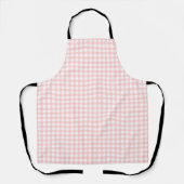 Cute Retro Pink Gingham Plaid pattern Schort (Voorkant)
