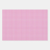 Cute Retro Pink Gingham Pset Pattern Inpakpapier Vel (Voorkant)