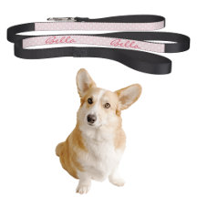 Cute Retro Pink Polka Dot Dog Puppy Doggy Name