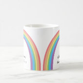 Cute Retro Rainbow Fun Voeg Jouw naam toe Koffiemok (Center)
