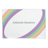 Cute Retro Rainbow Fun Voeg Jouw naam toe Kussensloop (Voorkant)
