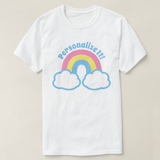 Cute Retro Rainbow T-Shirt (Design voorkant)