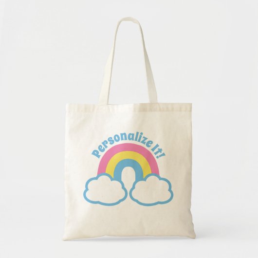 Cute Retro Rainbow Tote Bag (Voorkant)