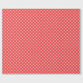 Cute retro red and white polka dots patroon cadeaupapier (Vlak)