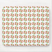 Cute Retro Red Cherries op White Classic Pattern Muismat (Voorkant)