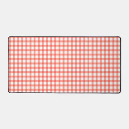 Cute Retro Red Gingham Plaid pattern Bureaumat