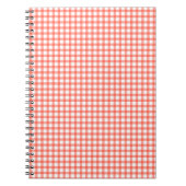 Cute Retro Red Gingham Plaid pattern Notitieboek (Voorkant)