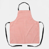 Cute Retro Red Gingham Plaid pattern Schort (Voorkant)