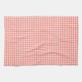 Cute Retro Red Gingham Plaid pattern Theedoek (Horizontaal)