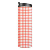 Cute Retro Red Gingham Plaid pattern Thermosbeker (Geroteerd rechts)
