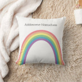 Cute Retro Regenboog  Leuk  Voeg je naam toe Kussen (Deken)