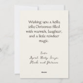 Cute Retro Reindeer Christmas Card Feestdagenkaart (Achterkant)