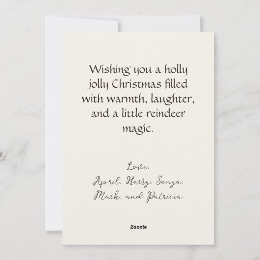 Cute Retro Reindeer Christmas Card Feestdagenkaart (Achterkant)