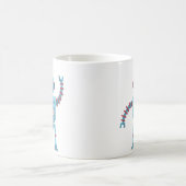 Cute retro robot android kinder cartoon koffiemok (Center)