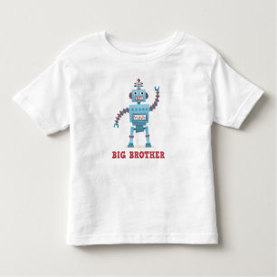 Cute retro robot cartoon android big broer kinder shirts