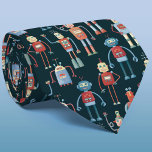 Cute Retro Robot Pattern Stropdas<br><div class="desc">Kute en handige robots met een retro-stijl uit de jaren 50. Oma heeft dit waarschijnlijk in zijn schuur gemaakt. Kunstmatige intelligentie,  maar niet op een enge manier. Originele kunst van Nic Squirrell.</div>