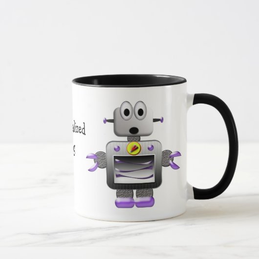 Cute Retro Robots Personalized Mug Mok (Rechts)