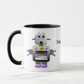 Cute Retro Robots Personalized Mug Mok (Links)