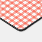 Cute Retro Rode Gingham ruitpatroon Bureaumat (Hoek)