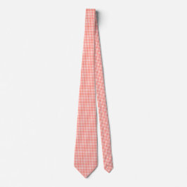 Cute Retro Rode Gingham ruitpatroon Stropdas