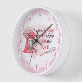 Cute Retro Roze Bak Likkende Kom Keukenklok (Hoek)