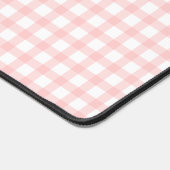 Cute Retro Roze Gingham ruitpatroon Bureaumat (Hoek)