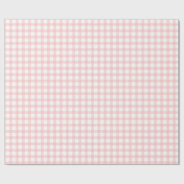 Cute Retro Roze Gingham ruitpatroon Cadeaupapier